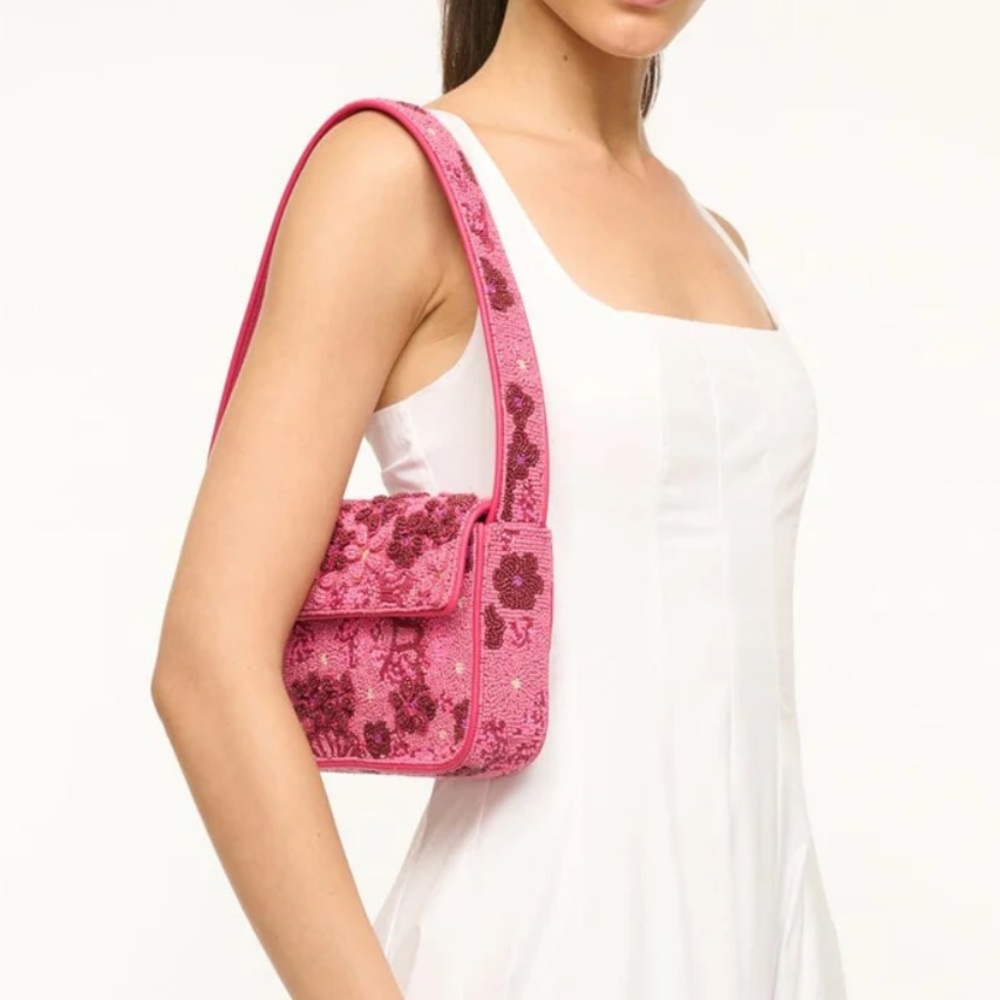 Staud TOMMY BEADED BAG BLOSSOM GARDEN PARTY pink - Picture 13 of 14